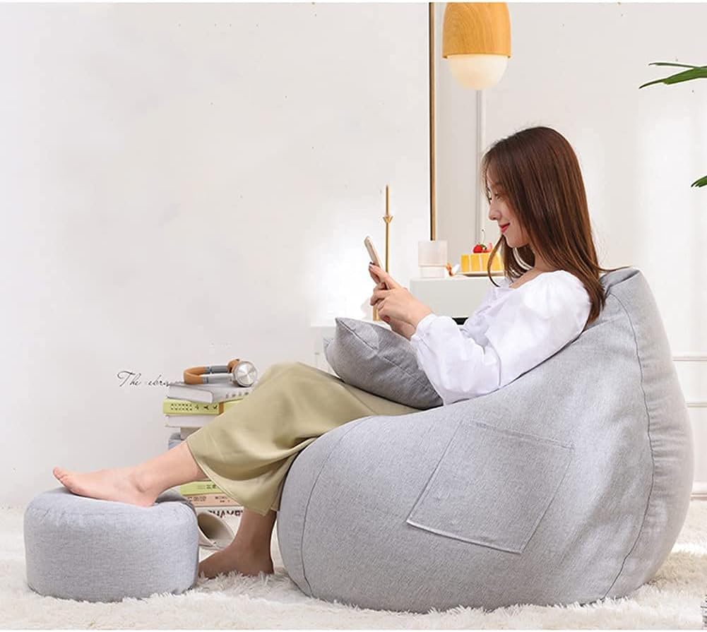 Buccvutビーズクッション 大きい ひとをだめにするクッション ソファー